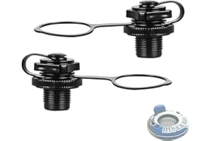 Fevbcnrj 2PCS Replacement Plug Compatible with Intex River Run Tube, Inflatable Boat Air Valve, Durable Boston Valve Cap, One-Way Inflation Replacement Screw, for Inflatable Raft Boat Kayak