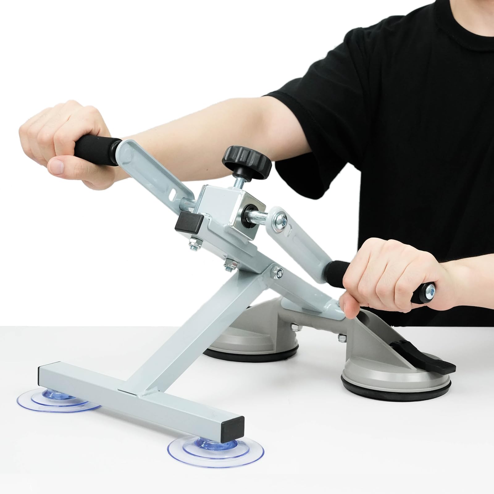 Photo 1 of Arm Bike for Physical Therapy Table Top, Hand Cycle Exerciser Pedal for Seniors Upper Body, Portable Home/Office Stroke Rehab Equipment for Shoulder Wrist, Adjustable Resistance(with Extra Handle)