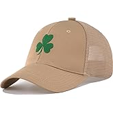 TSSGBL St Patricks Day Hat - Irish Lucky Clover Trucker Hat,Shamrock Embroidered Baseball Cap Gifts for Men Women
