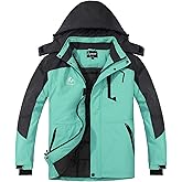 Spmor Women's Waterproof Ski Jacket Hooded Snowboard Coat Warm Winter Snow Jackets