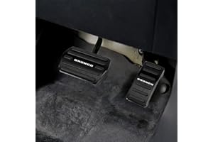 BOYOUS 2PCS No Drilling Anti-Slip Brake and Accelerator Pedal Pads Aluminum Alloy Pedal Cover Set Fit for Bronco Sport 2021 2022 2023, Not Fit for Bronco(Black)