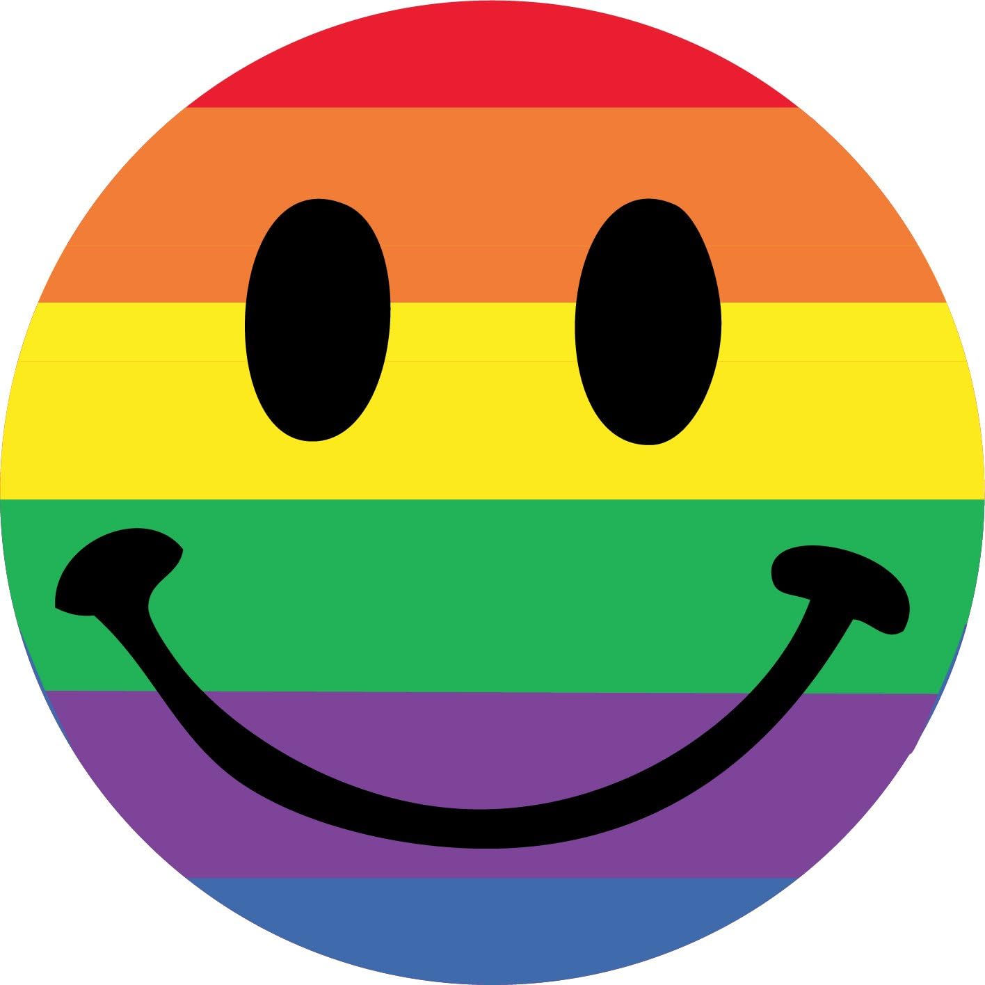 Funky Gifts Rainbow Smiley Face 25mm Button Badge: Amazon.co.uk: Toys &  Games