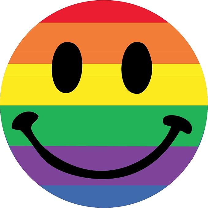 Funky Gifts Rainbow Smiley Face 25mm Button Badge Amazon.co.uk Toys