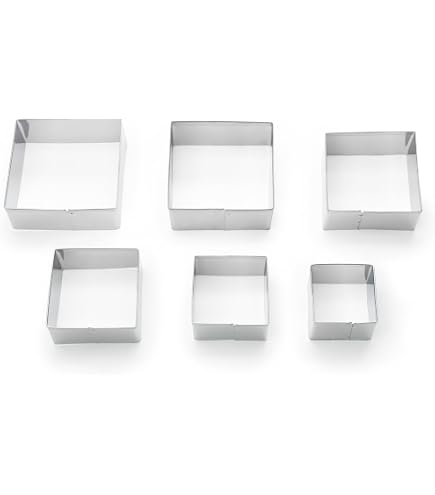 Square Cutters Baking Aazon.co: Sculpey Tools Stainless Steel 6 Piece ...