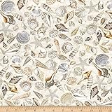Timeless Treasures Beach Haven Shells Shells Fabric By The Yard