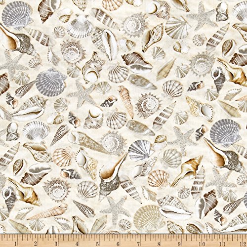 Timeless Treasures Beach Haven Shells Shells Fabric By The Yard