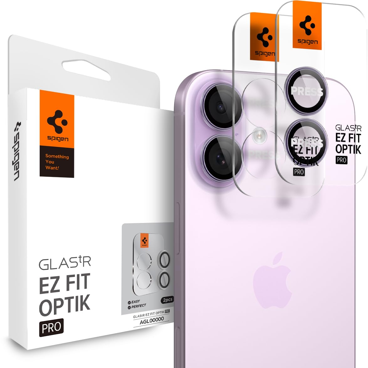 Spigen Camera Lens Screen Protector [GlasTR EZ Fit Optik Pro] Designed for iPhone 17 [Case Friendly] - Lavender [2 Pack]