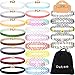 Outee 22 PCS Women's Choker Necklace Set Black Velvet Tattoo Henna Choker Necklaces Ribbon Collar Choker Set for Teen Girls