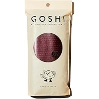 GOSHI Exfoliating Shower Towel - Rip-Resistant Exfoliating Washcloth for All Skin Types - Brick Red - Made in Japan