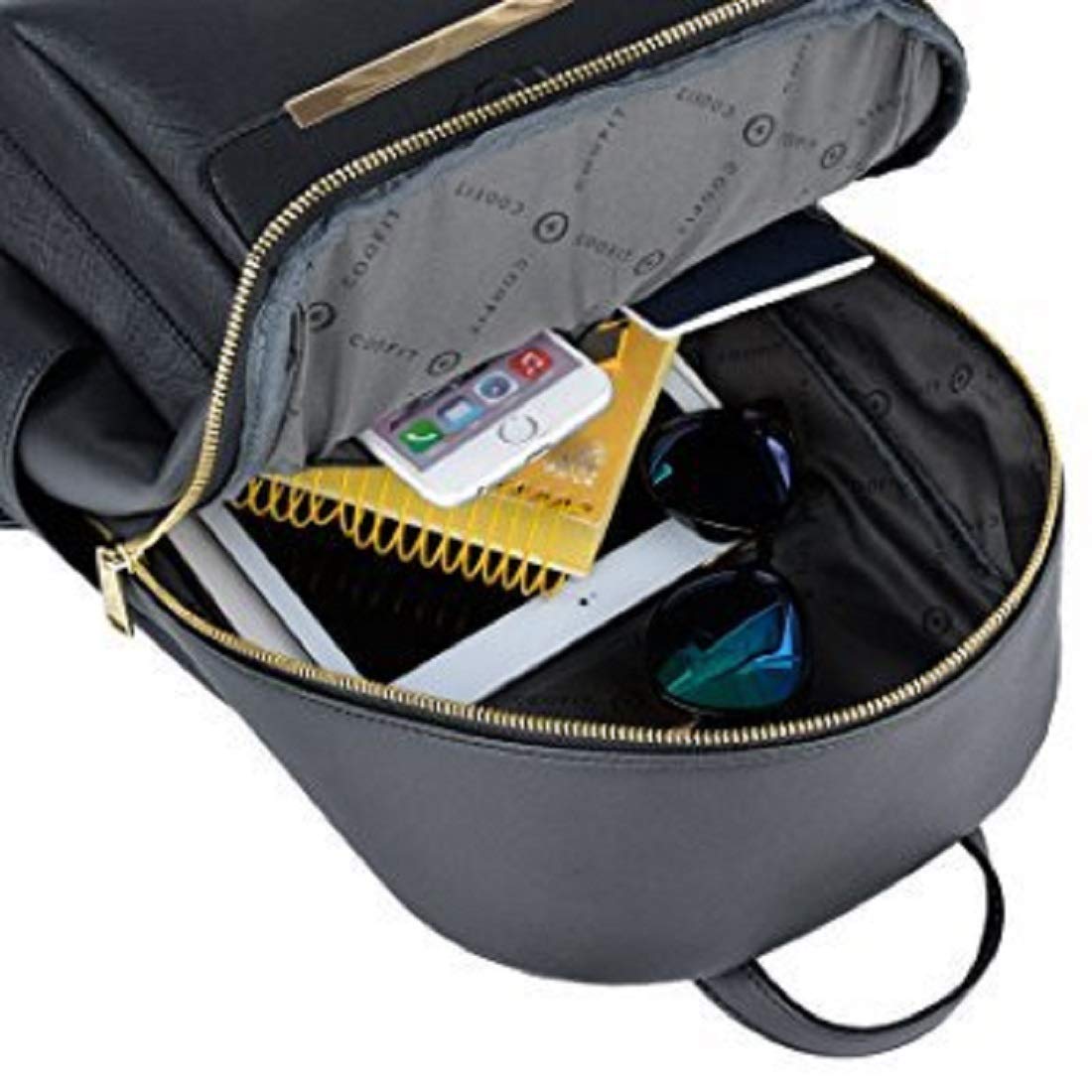 taps fashion stylish girls school bag college bag casual backpack (black)