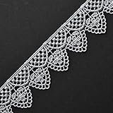 1-1/2 Inch Metallic Silver Lace Trim for Bridal, Costume or Jewelry, Crafts and Sewing by 1 Yard, SMB-12544