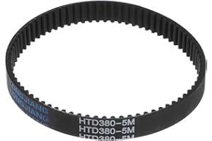 uxcell HTD5M-380 Rubber Timing Belt 76 Teeth Closed Loop Pulley Timing Belt 15mm Width, 380mm Pitch Length Synchronous Belt