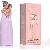 LCCCK Mother Daughter Figurines Give Mom Gifts, Mother Daughter Hugging Figurines Bride Gifts, Meaningful Sentimental Gift for Mom, Mother's Day Grandma Birthday Gift Sculpted Hand-Painted Statue