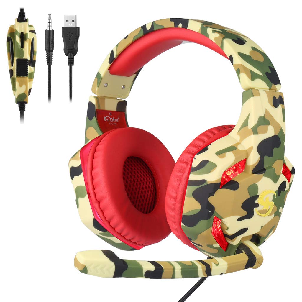 Cuffie per PC Blu Chshe ™ Cuffie Cuffie Mimetiche Montate Sulla Testa Cuffie  Da Gioco Con Audio Surround Cablato Microfono Auricolare urban-earth.co.uk