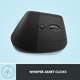 Logitech Lift Vertical Ergonomic Mouse Wireless Graphite USB Receiver Bluetooth view 8