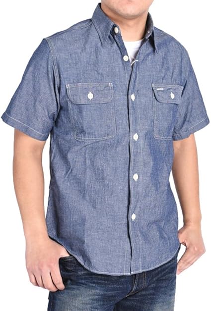 Amazon Sugar Cane シュガーケーン メンズ ブルーシャンブレーシャツ 半袖ワークシャツ Sc シャツ 通販