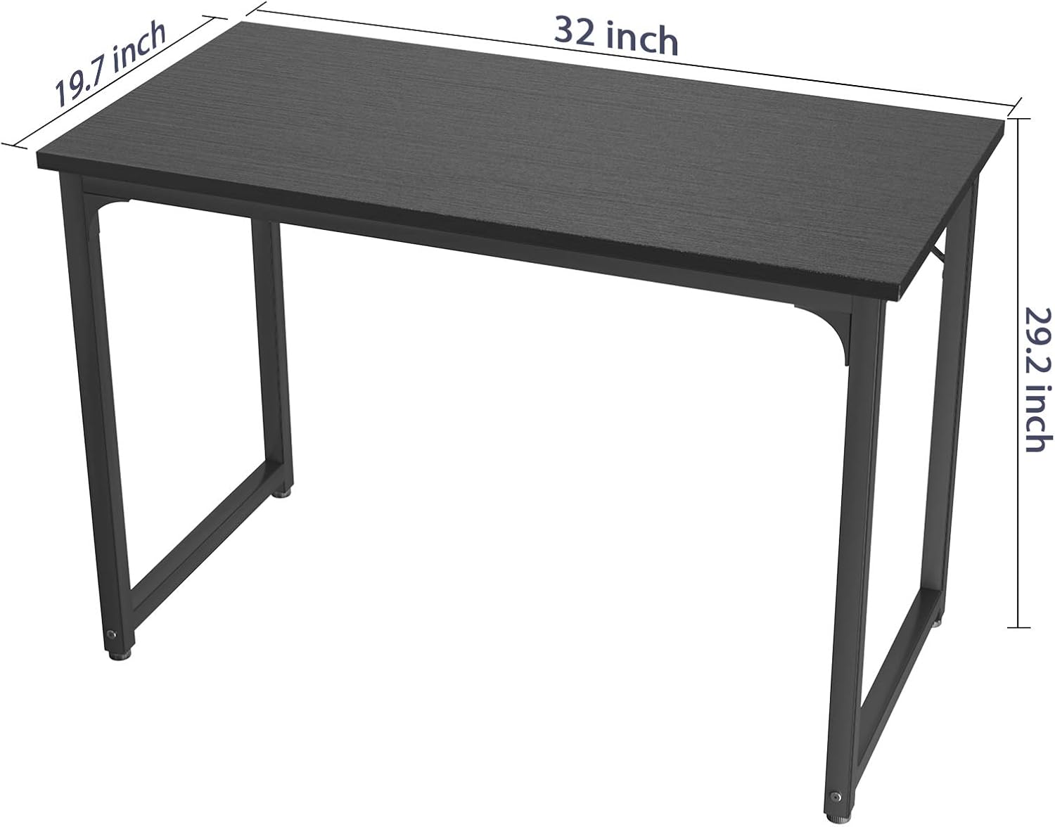Homfio Computer Table 32 Inch Study Writing Home Office Desks, Modern Simple Sturdy PC Laptop Gaming Desk, Multi Usage Workstation Wood Work Table for Small Space, Easy to Assemble, Black: Kitchen & Dining