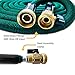 Josy&co. 50 ft Expandable Garden Hose. Triple Latex Layers. Flexible, Kink-Free, Brass Fittings, Steel Assembly Clamps. Expanding Water Hose Includes 8-Pattern Spray Nozzle & Hanger. 12 Month Warranty