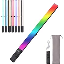 Amazon.com: Andoer 20W RGB Led Tube Lights Foldable Light Stick ...