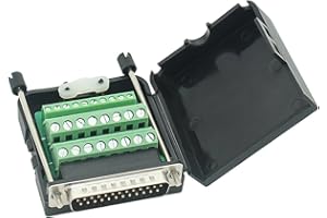 YIOVVOM Connector DB25 D-SUB Male Adapter 25-pin Port Adapter to Terminal Connector Signal Module Db25 Breakout Board Solder-