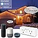 Foxnovo Wi-Fi Smart Plug 2 in 1 Mini Outlet Sockets Works with Amazon Alexa and Google Assistant IFTTT, Smart Plug Socket Outlet Voice Remote Control with Energy Monitoring (2 Pack)