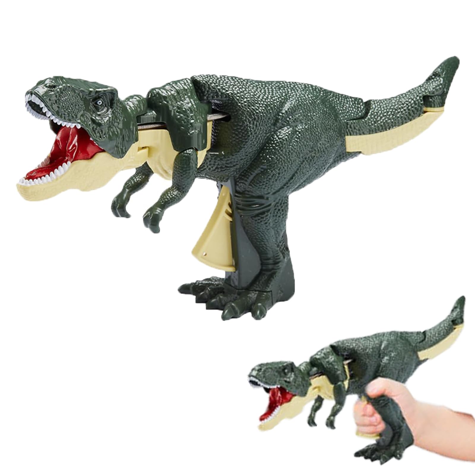 Dinosaurio Zazaza Dino Zaza -2024 Funny Dinosaur Toys, Trigger The T-Rex, Dinosaur Chomper Toys, Dino Grabber Toy, Dinosaur Snapper Novelty Gag Toy Prank Toy (Green)