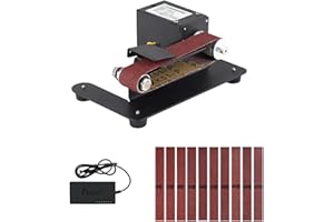 250W Belt Sander Electric Bench Grinder Sanding Machine 7 Adjustable Control Small Sharpener Polisher for DIY Woodworking Res