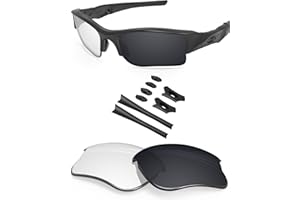 BLAZERBUCK Anti-salt Replacement Lenses & Sock Kit for Oakley Flak Jacket XLJ OO9009 - Clear Black Photochromic