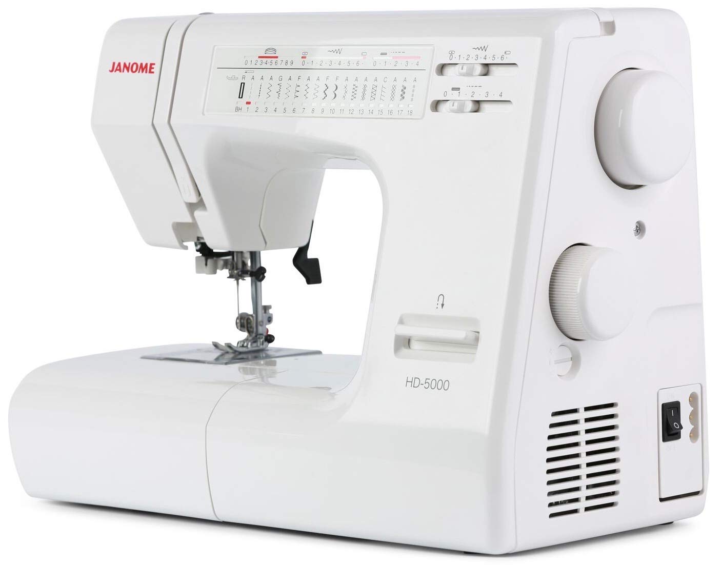 Arts, Crafts & Sewing All Mechanical Janome HD5000 HeavyDuty Top of