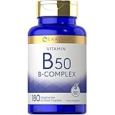 Carlyle Vitamin B50 Complex | 180 Caplets | Vegetarian, Non-GMO, Gluten Free