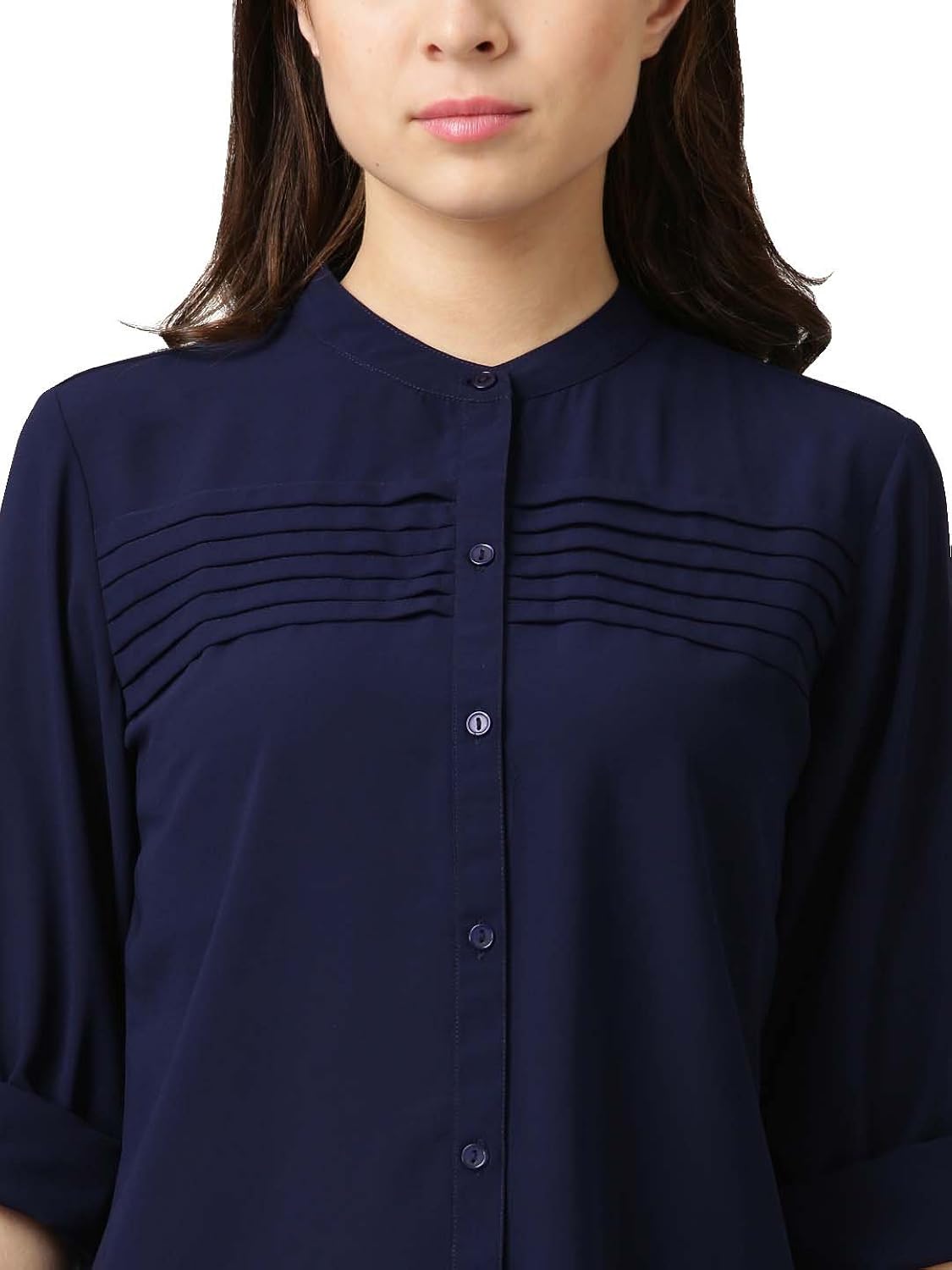 leriya fashion women's diamond crepe plain western wear shirts