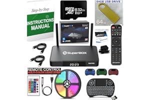 GENERIC Super, S 4 P R O, Bundle Box, 2024 Model,1 Voice and 1 Full Keyboard Remote,1 HDMI, Tf Card, Memory Stick, LED Light Strip (Install Instructions by Seller, Phone Support)