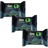 Combat Wipes ACTIVE Outdoor Wet Wipes - Extra Thick Camping Gear, Biodegradable, Body & Hand Cleansing/Refreshing Cloths for Backpacking & Gym w/Natural Aloe & Vitamin E (Active, 75 Counts)