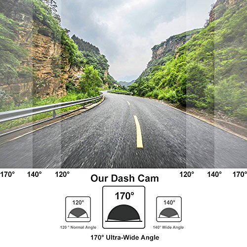 ARTSEA Dash Cam 170Â° Wide Angle View 1920x1080P 2.0'' Screen Mini Car Camera with Parking Monitor Loop Record Impact Sensor