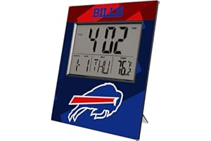 Keyscaper Buffalo Bills Color Block Digital Desk Clock