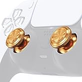 eXtremeRate Custom Gold Metal Thumbsticks for PS5 Controller, Replacement Aluminum Analog Stick Joystick for PS4 Controller
