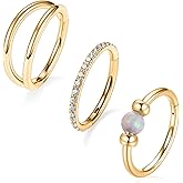 FUNLMO 3Pcs Nose Rings 316L Surgical Steel Septum Rings Tragus Helix Conch Rook Daith Piercing Jewelry Cartilage Earring Lip Rings for Women Men