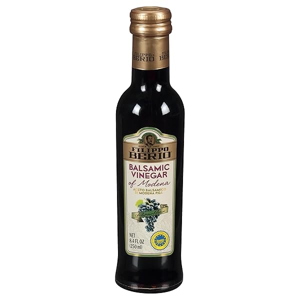 FILIPPO BERIO BALSAMIC VINEGAR OF MODENA 8.4 FL. OZ. GLASS BOTTLE, GLUTEN FREE, LACTOSE FREE, NON-GMO