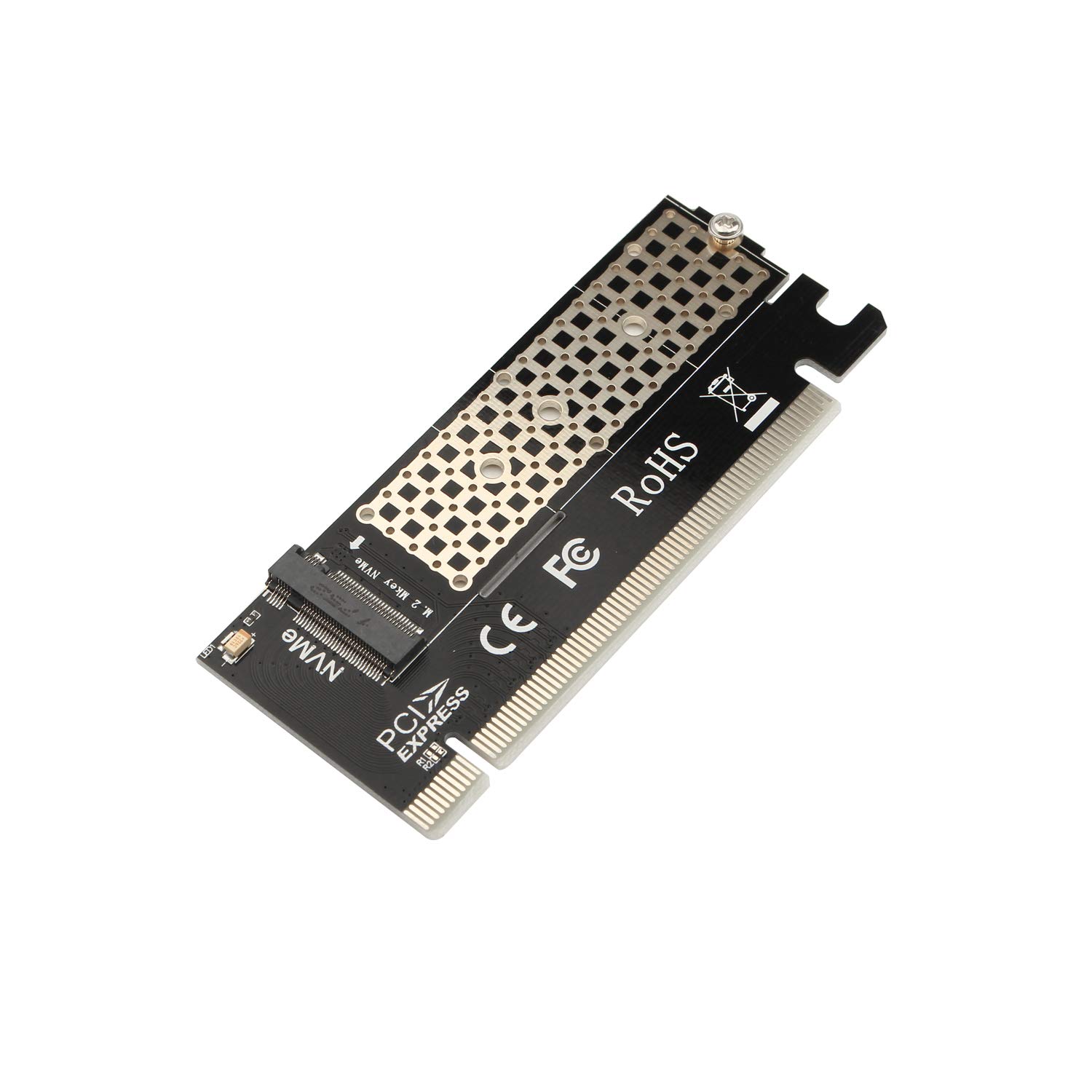 Futheda M-Key PCIe Adapter M.2 NVME SSD to PCI Express Adapter Card Support PCIe X4 X8 X16 Slot, Support M.2 SSD 2230 2242 2260 2280