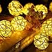 GDEALER Solar String Lights 30LED 20ft Solar Powered Starry Fairy Outdoor Rattan String Lights Ambiance Lighting for Landscape Patio Garden Bedroom Camping Christmas Party Wedding Warm White (1)