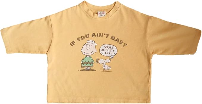 Amazon Co Jp スヌーピーtシャツ 子供服 80 90 100 イエロー 男女兼用 90 Clothing Accessories