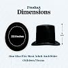 thumbnail image 2 of Funny Party Hats Felt Top Hats - 2 Pack - 1 Black & 1 White Top Hat Costume Hats 2 of 10