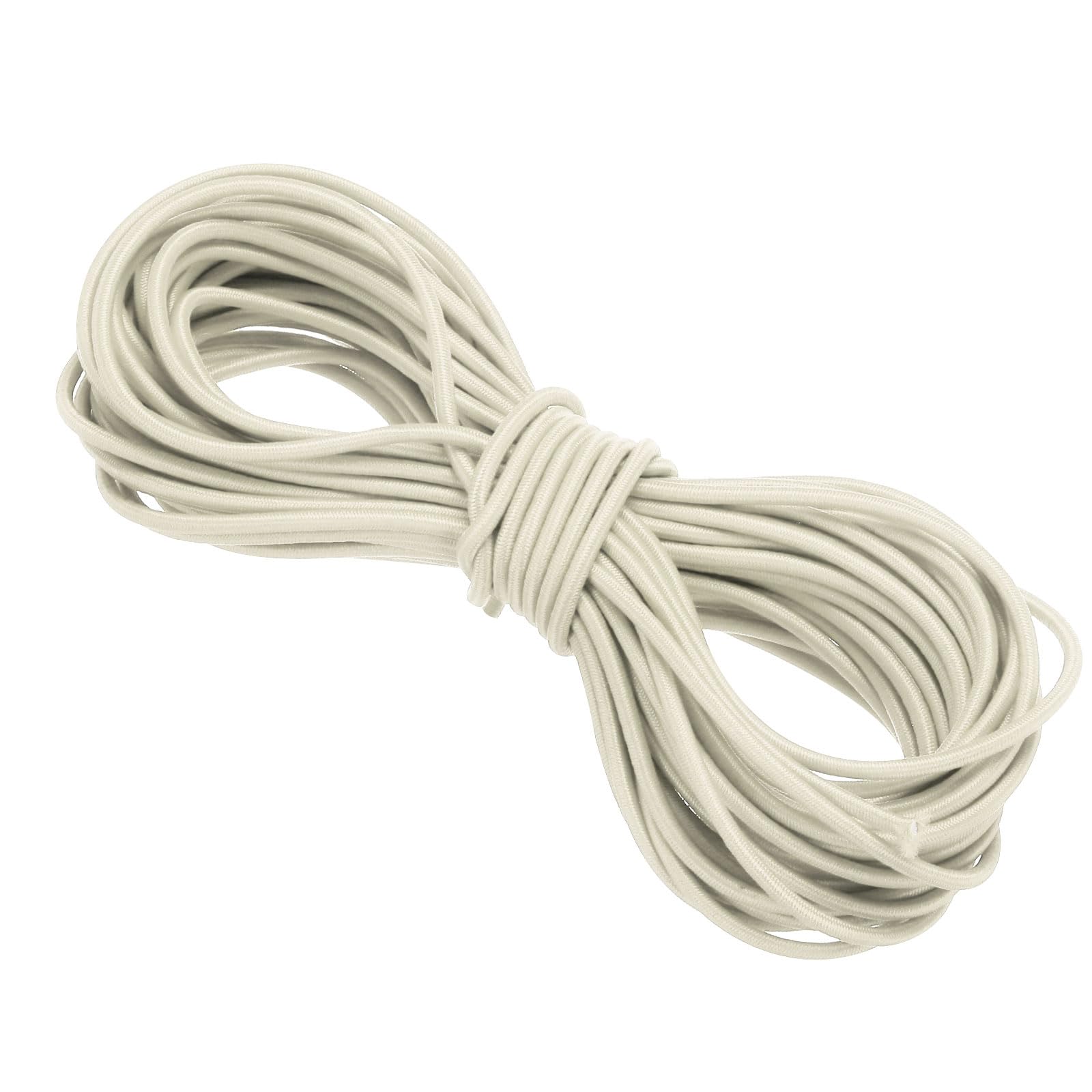 PATIKIL Bungee Cord Elastic Cord Heavy Stretch String Rope 3/32" 11 Yards(2.5mm x 10m) Beige for Crafting DIY Sewing Hook Straps Camping Tie Down Strap