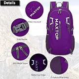 MAXTOP 40L Ultra Lightweight Packable Backpack Foldable Rucksack Water Resistant view 4