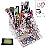 Perfect Storage Solutions -Best Selling Model Enhanced! Premium Quality Large Capacity Acrylic Makeup, Jewelry & Cosmetic Organizer.