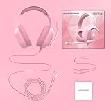 IMYB Gaming Headset with Microphone Pink 50mm Driver 7.1 USB Amp view 7