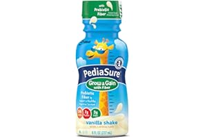 Pediasure Grow & Gain with Fiber Nutrition Shake For Kids, Vanilla, 8 fl oz