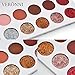VERONNI Glitter Pigment Eyeshadow Palette 10 Colors Shimmer Long Lasting Pigment Eye Shadow Eye Cosmetic Makeup Elegant Mineral Creamy Pigmented, Highly Pigmented (10 Colors)