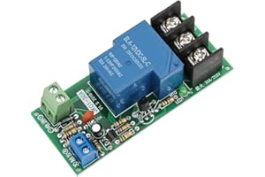 Kikumi DC 12V Delay Timer Timing Switch On/Off Relay Module 0~60 Minutes 30A Load 250VAC 30VDC 9 x 4 x 3 Timer Module