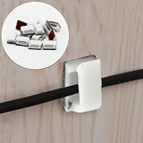 SZXMDKH White LED Light Strip Mounting Clips Self Adhesive 10mm Wire Organizer view 4